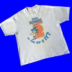 Sega Sonic 2 1992 Promo‎ Tee Vintage Single Stitch Hanes XL Rare OG